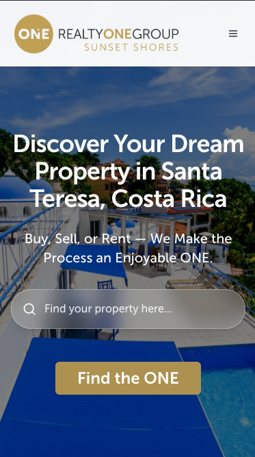 Realty ONE Group Platform Preview - Mobile